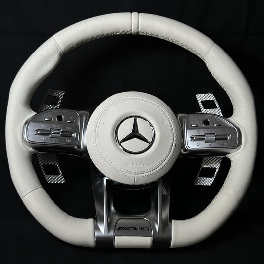 AMG Lenkrad Alcantara Beige inkl. Airbag passend für Mercedes - BFAN - BEFASTANDNOBLE