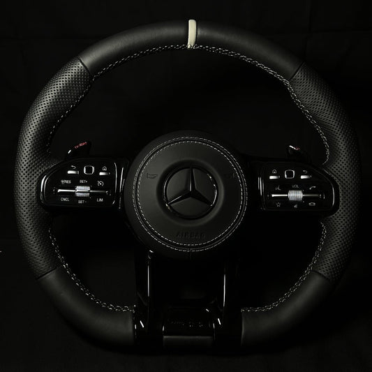 AMG Lenkrad Leder Schwarz inkl. Airbag passend für Mercedes - BFAN - BEFASTANDNOBLE