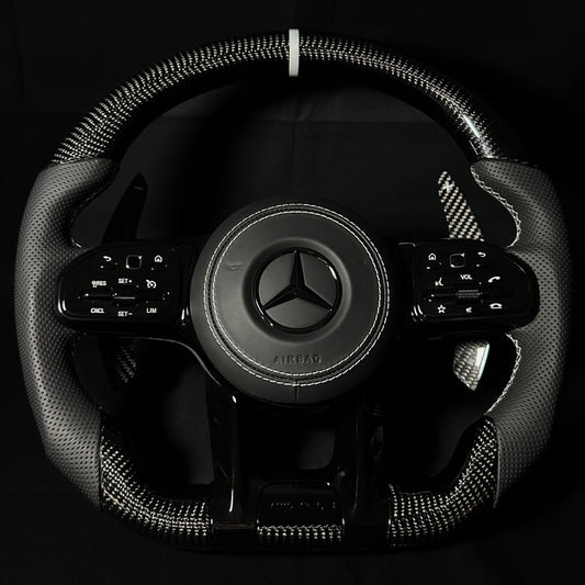Mercedes AMG Lenkrad Carbon Weiss inkl. Airbag - BlackForest Autos